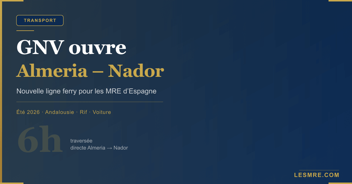 GNV Opens New Almeria-Nador Ferry Route for MREs in Spain in 2026