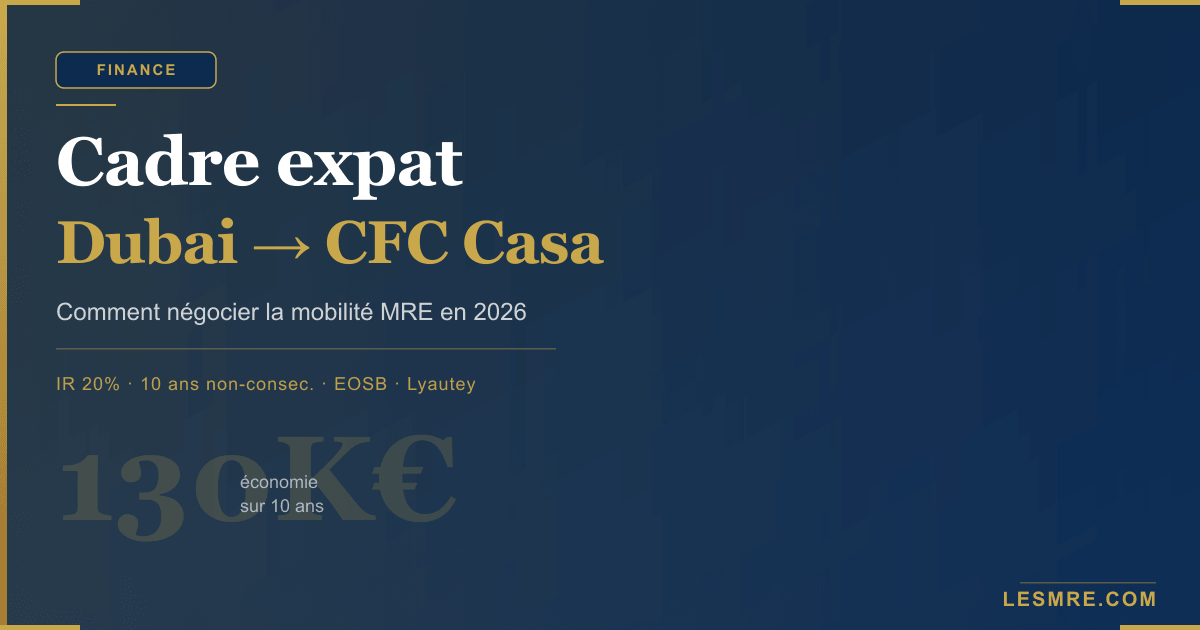 Cadre expatrié à Dubai : comment négocier le passage en statut CFC à Casablanca en 2026