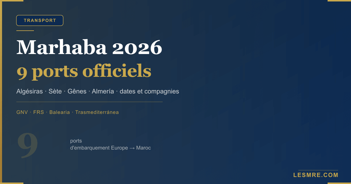 Marhaba 2026: official dates and embarkation ports (Algeciras, Sète, Genoa)